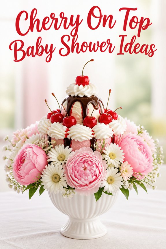 cherry inspired sweet centerpiece
