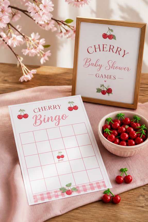 cherry themed baby shower fun