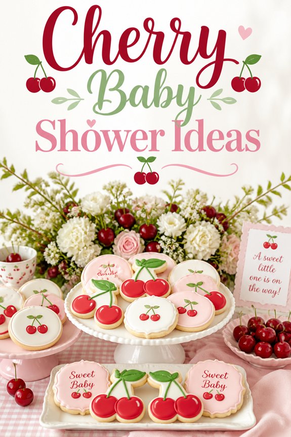 cherry themed baby shower treats