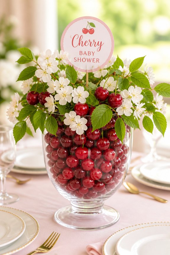 cherry themed fresh decorative personalized
