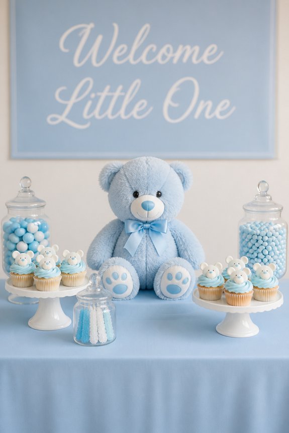 cozy blue bear decor