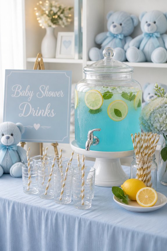 cozy blue teddy drinks