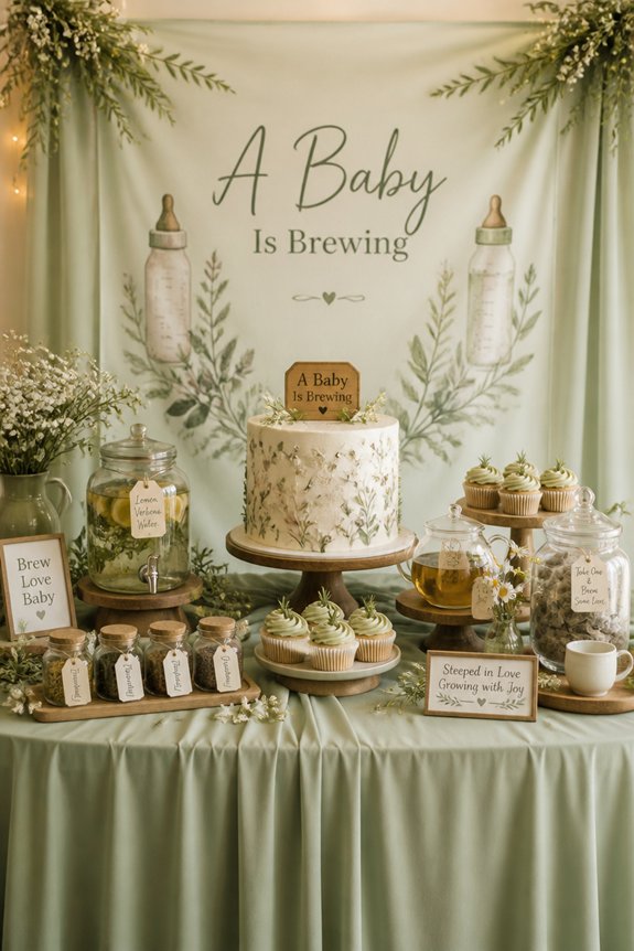 cozy coffee baby celebration