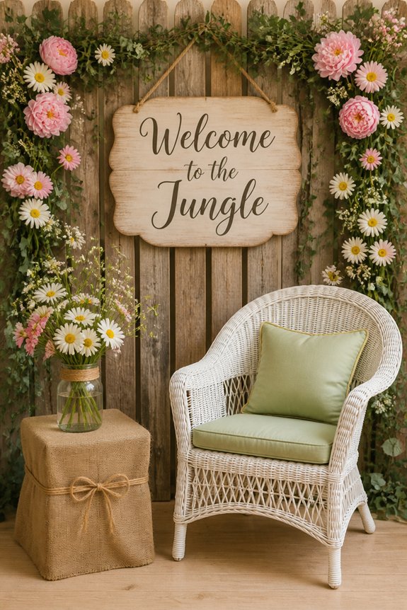 cozy natural baby photo booth