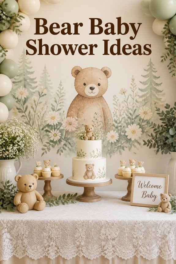 cozy nature inspired baby shower