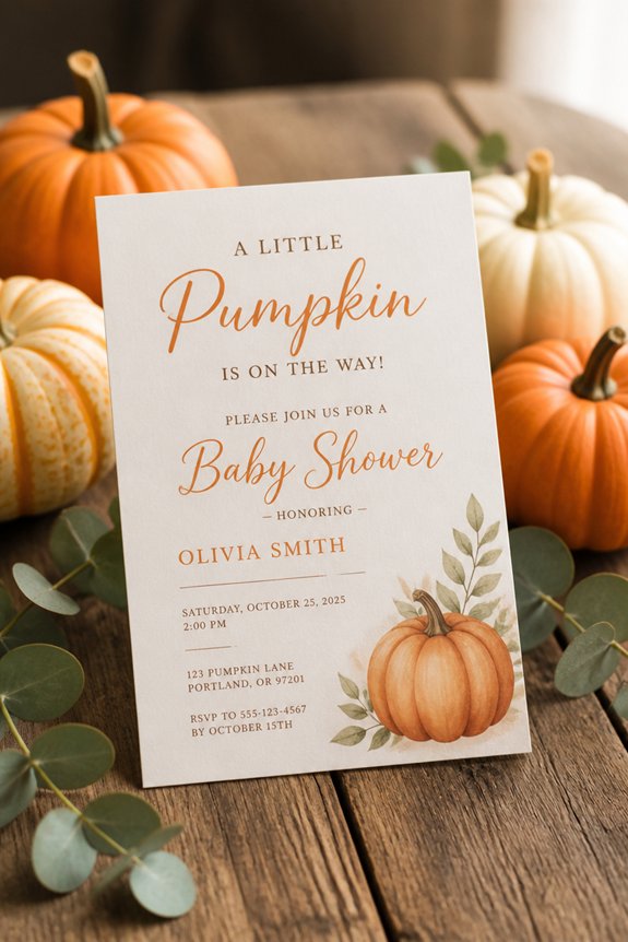cozy pumpkin shower details