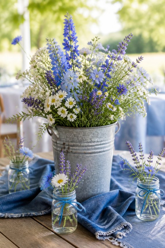 denim baby shower decorations