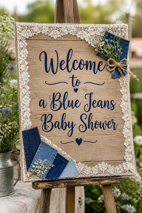 denim welcome baby celebration