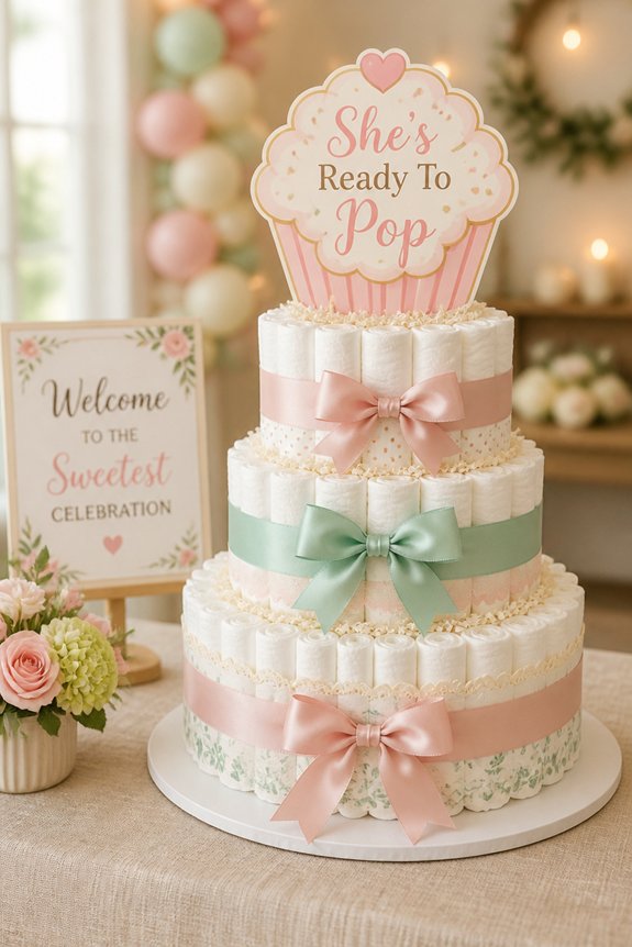 diaper cake centerpiece ideas