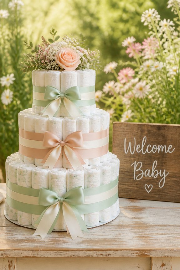 diy baby diaper cake
