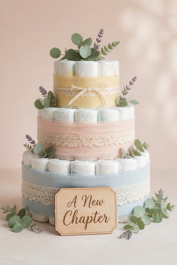 diy baby shower diaper centerpiece