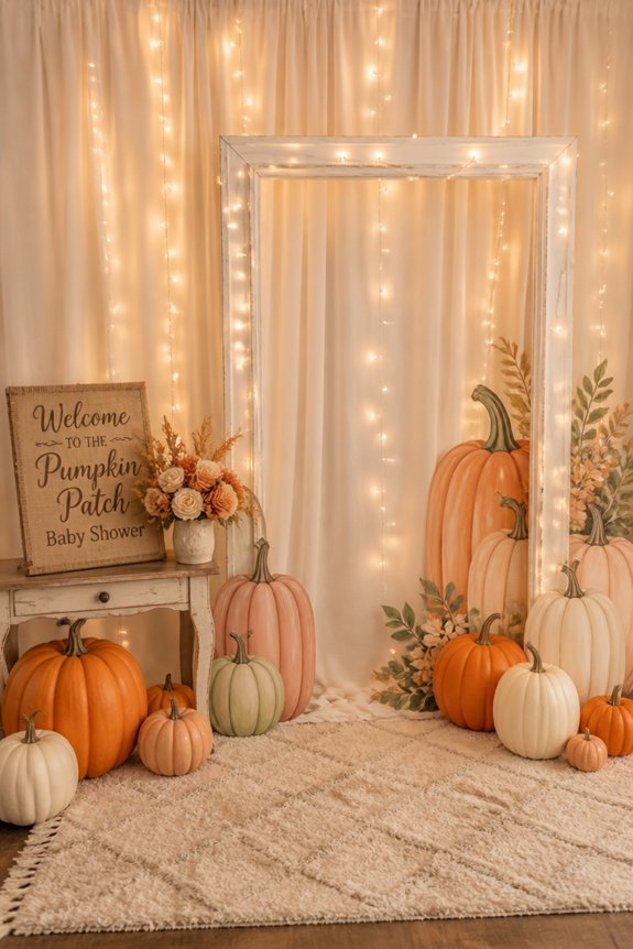 fall themed cozy photo spot