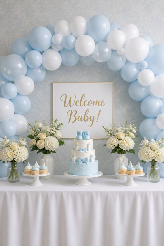 festive baby shower table decor
