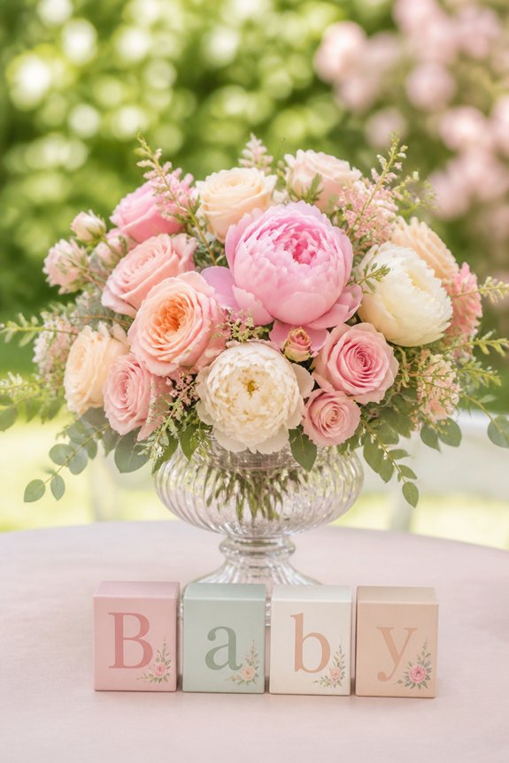 fresh floral baby decor