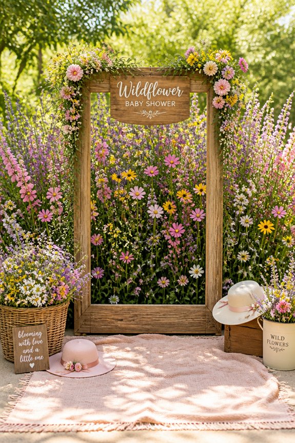 fresh floral rustic backdrop