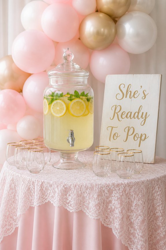 fun colorful refreshing drink station