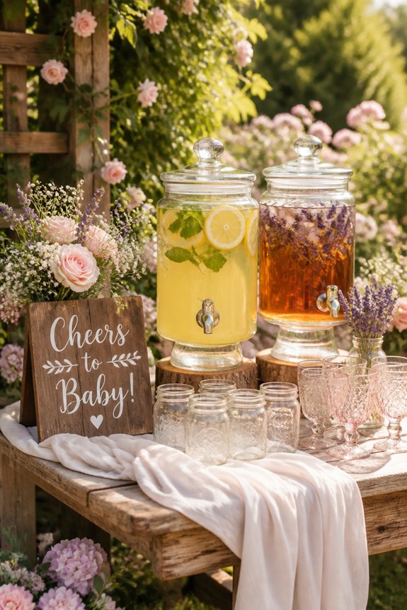 garden themed refreshment station