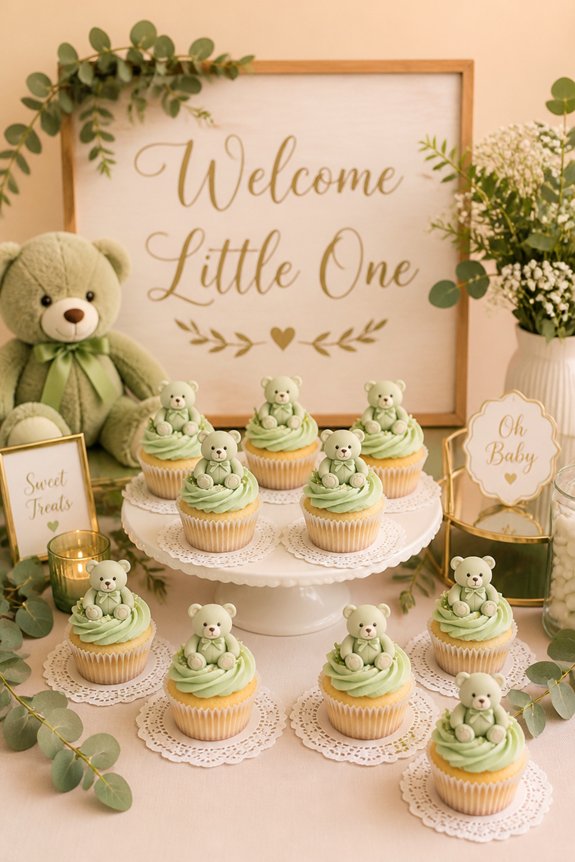 green cuddly baby celebration