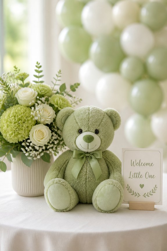 green plush bear decoration