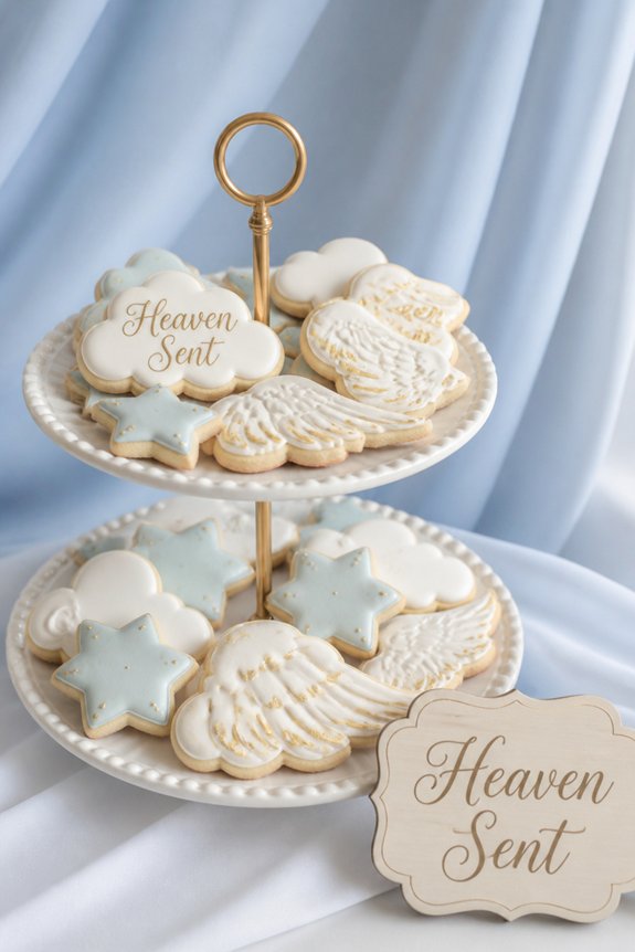 heavenly boy baby cookies