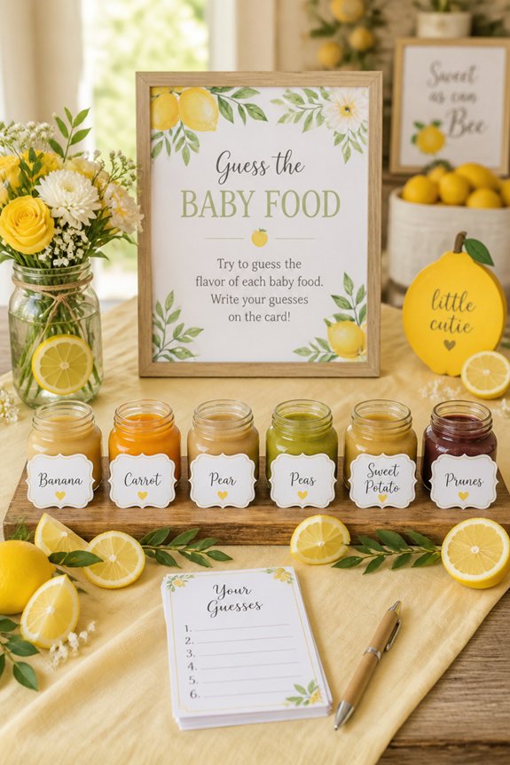 lemon themed baby shower fun