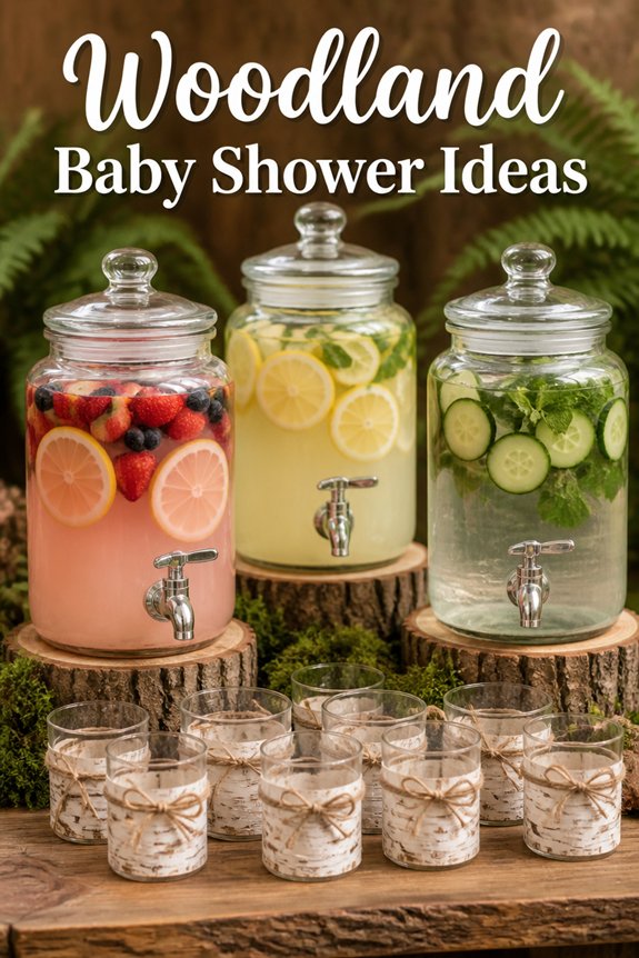 natural rustic beverage display