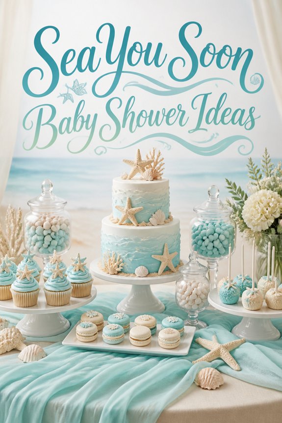ocean themed sweet treats display