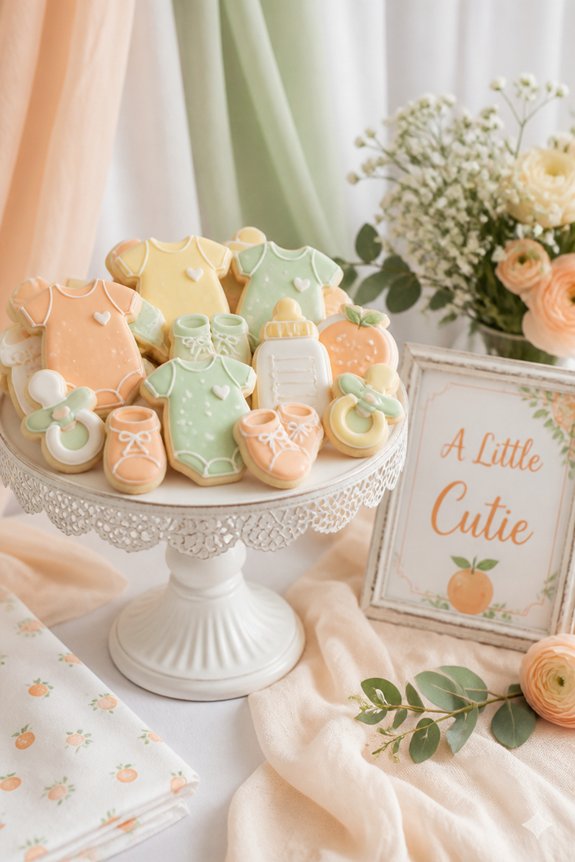 pastel baby shower cookies