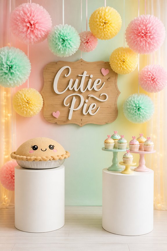 pastel backdrop fun props