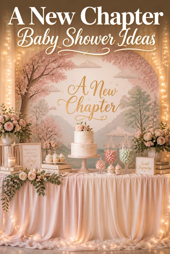 pastel book themed decor