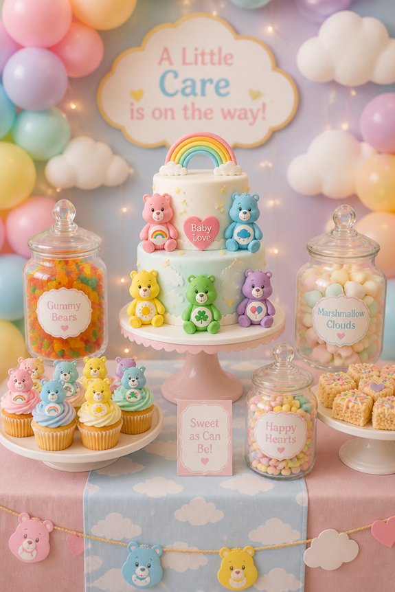 pastel care bear treats