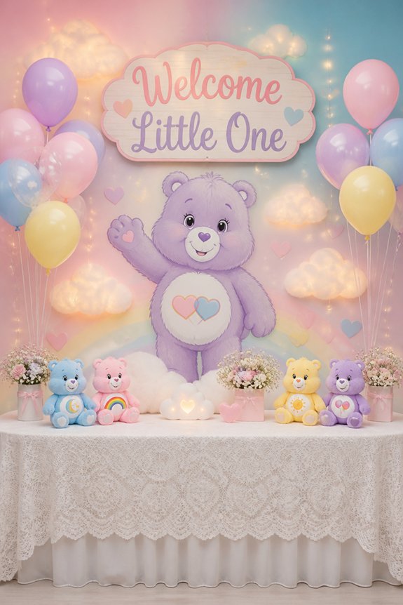 pastel clouds and bears