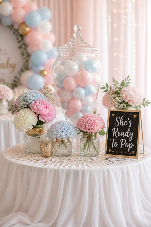 pastel floral playful table decor