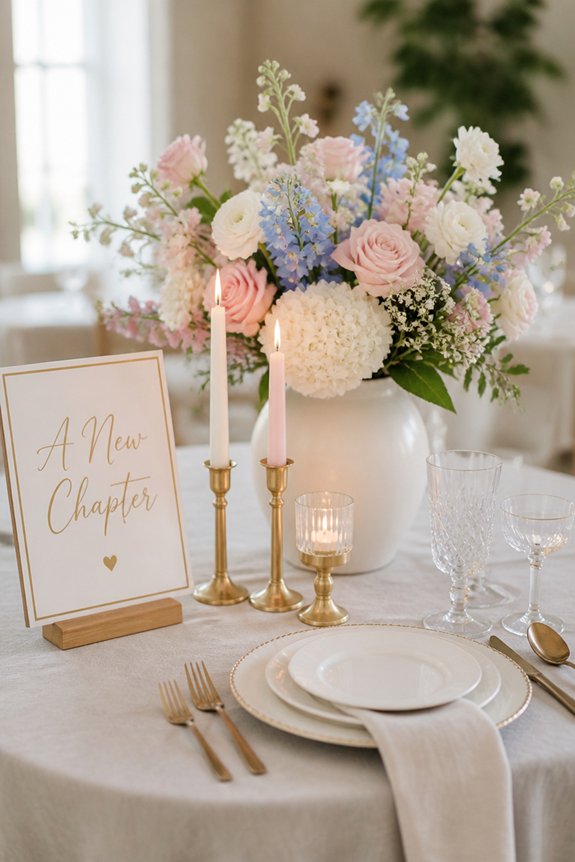 pastel greenery charming accents