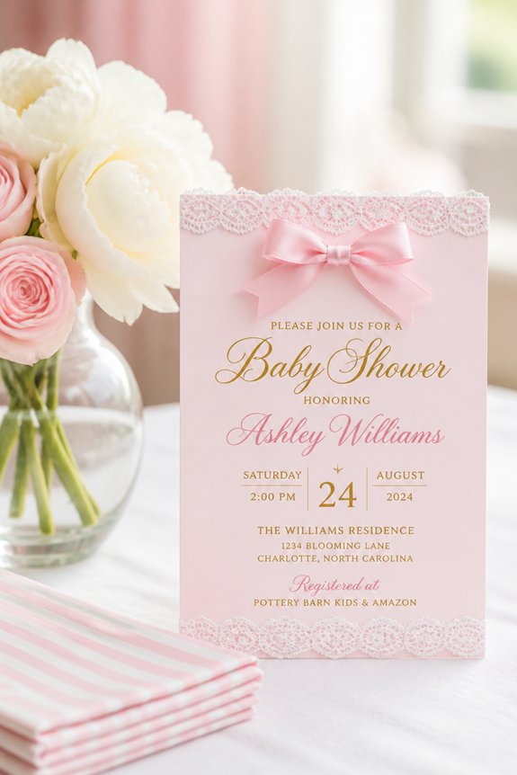 pink bow celebration details