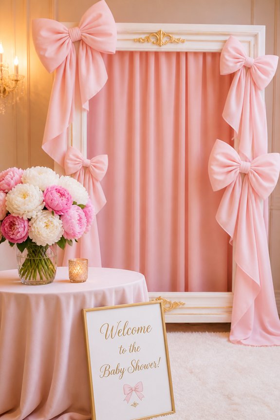 pink bows create charming photos
