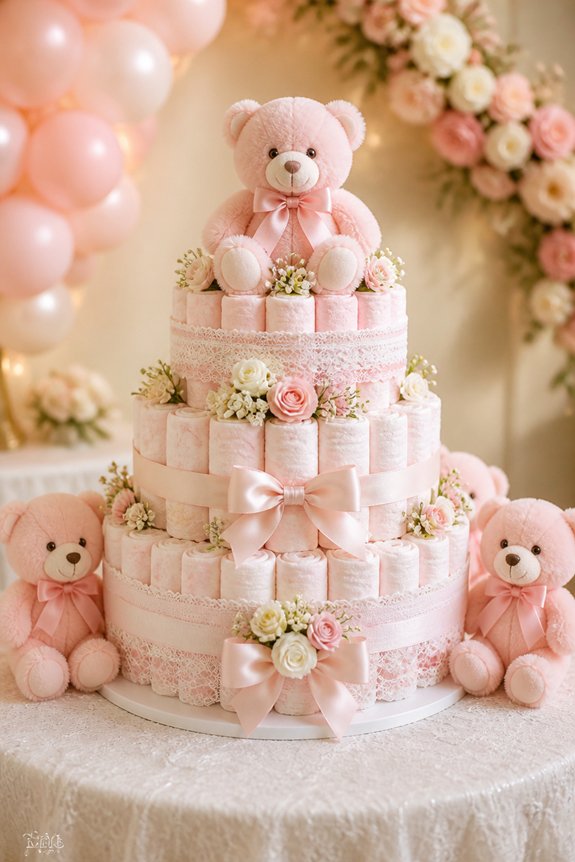 pink teddy bear centerpiece design