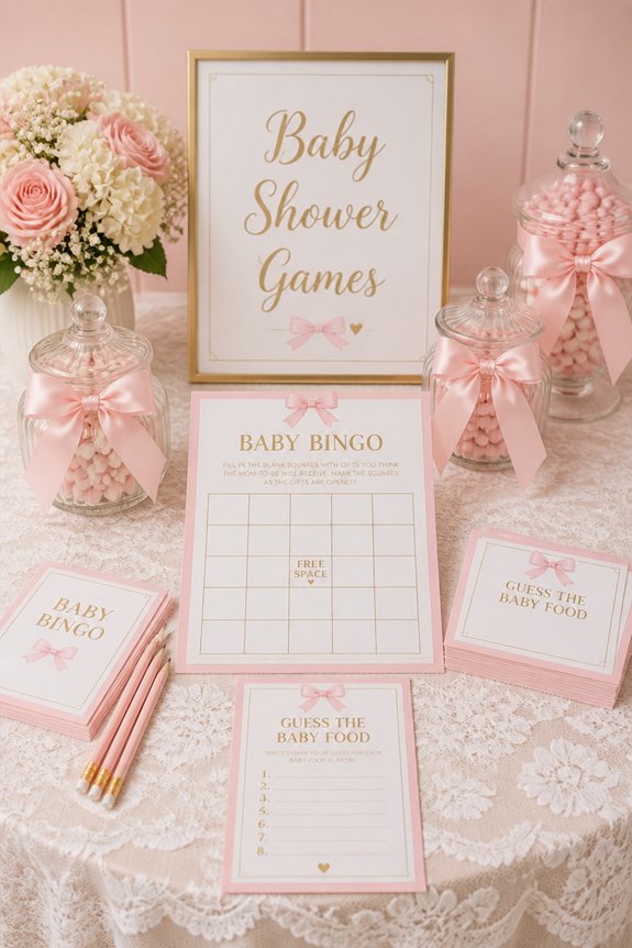 pink themed baby shower activities