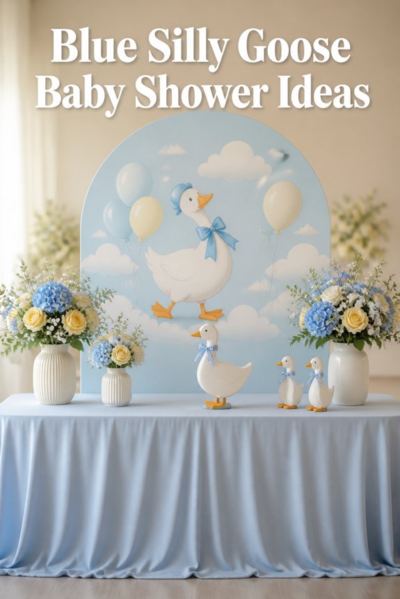 playful goose themed party decor