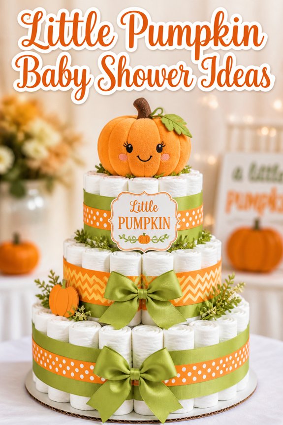 pumpkin themed baby shower centerpiece