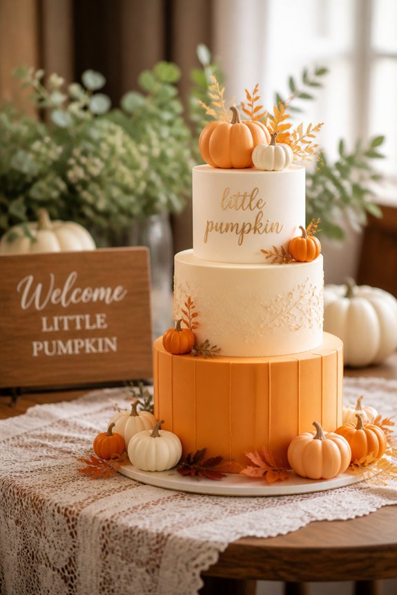 pumpkin themed cozy baby shower