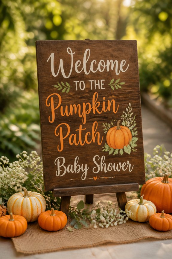 pumpkin themed welcoming decor