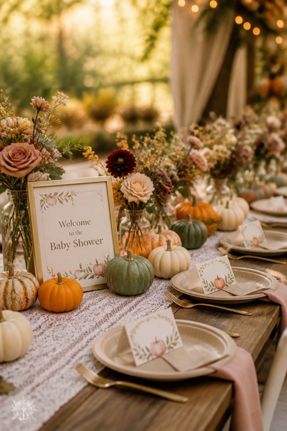 pumpkins ribbons and accents