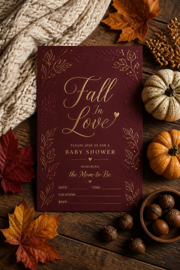 romantic fall baby celebration