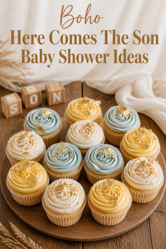 rustic pastel cupcake decor