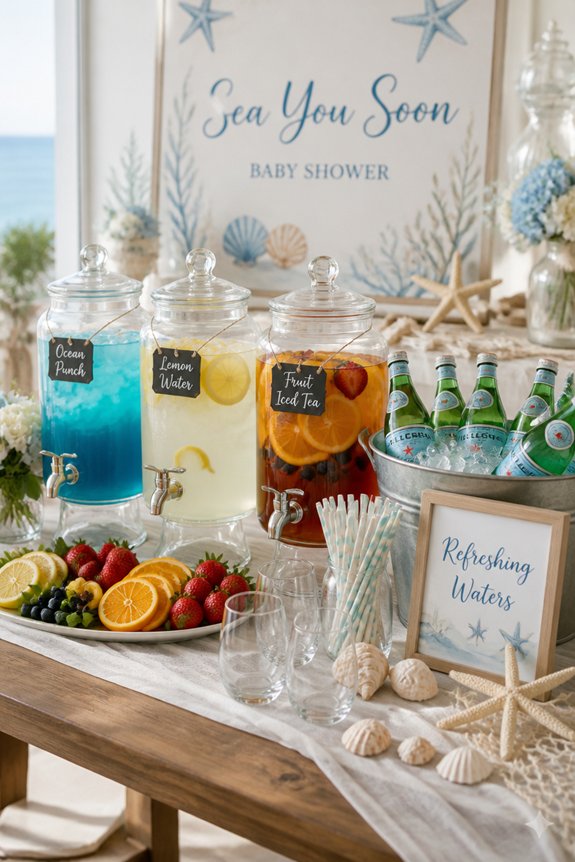 sea themed baby shower drinks