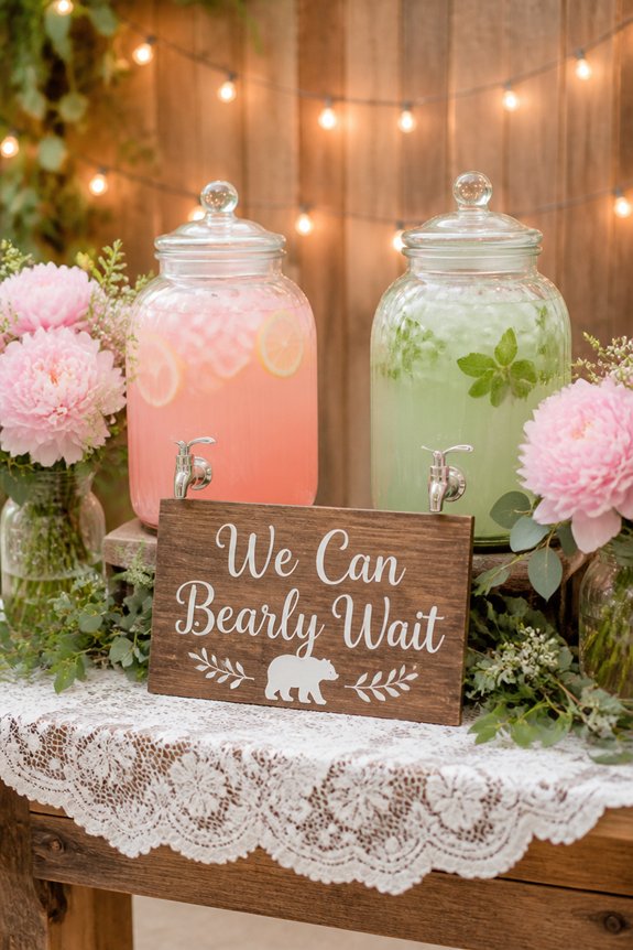 set up themed drink station