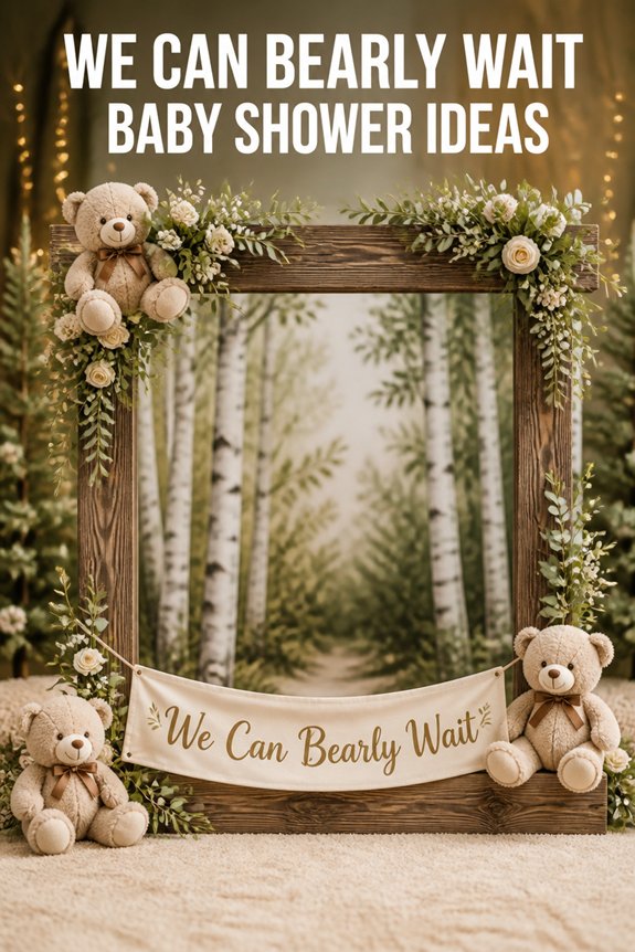 simple pastel baby photo booth