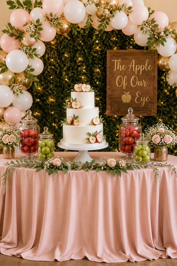 soft pastel apple decorations