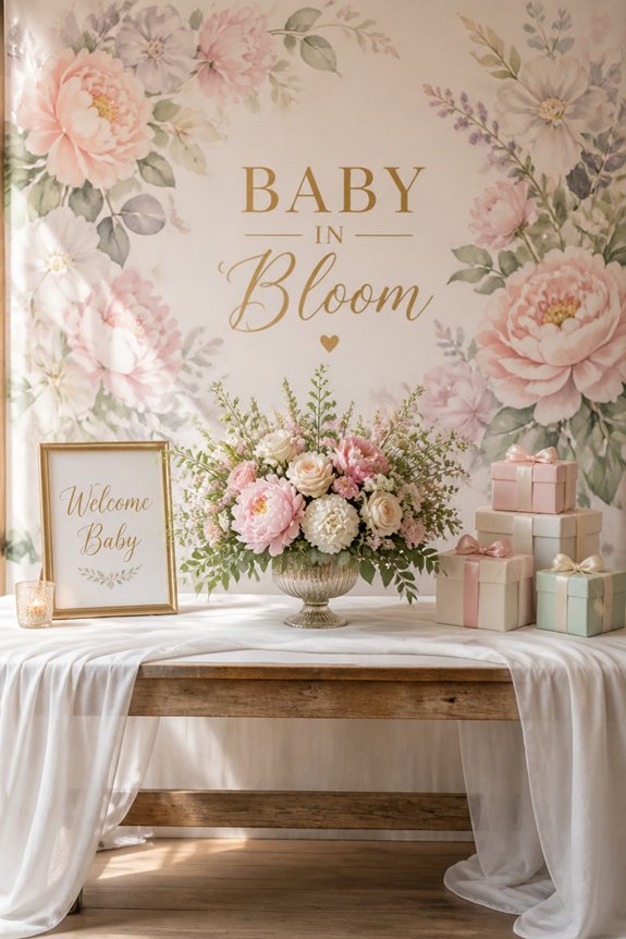 soft pastel floral decorations